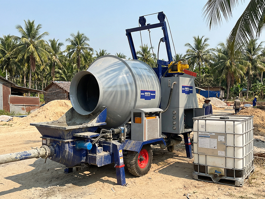 concrete batching plant concrete pump self loading concrete mixer  trailered mixers